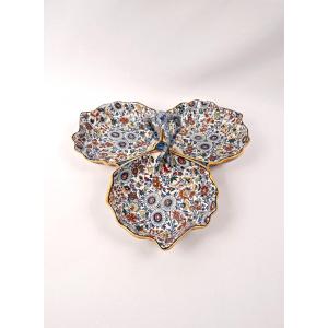 Gien Earthenware Cake Or Aperitif Display Persan Model Late 19th Century
