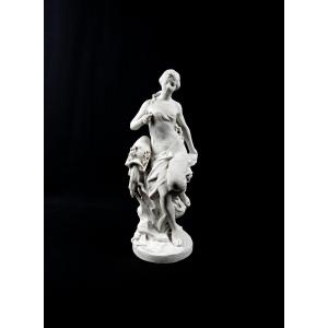 Sculpture Art Nouveau en biscuit signée Edouard Drouot porcelaine de Sèvres fin XIXe