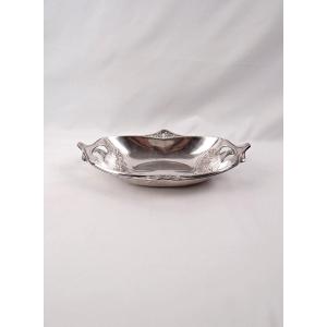 Gallia Christofle Art Nouveau Bread Basket In Silver-plated Metal, Early 20th Century