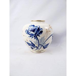 Art Deco Pirken Hammer Vase, Spherical Shape With Floral Decoration, Early 20th Century