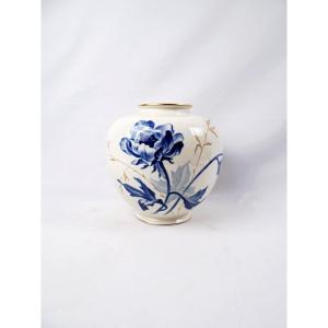 Art Deco Pirken Hammer Vase, Spherical Shape With Floral Decoration, Early 20th Century