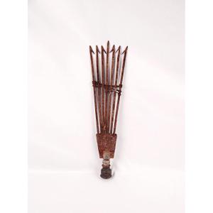 Foëne Or Wrought-iron Fishing Harpoon, 19th-century French Folk Craft