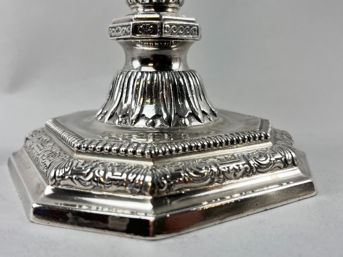Pair Of Duperier Christofle Model Candlesticks -photo-2