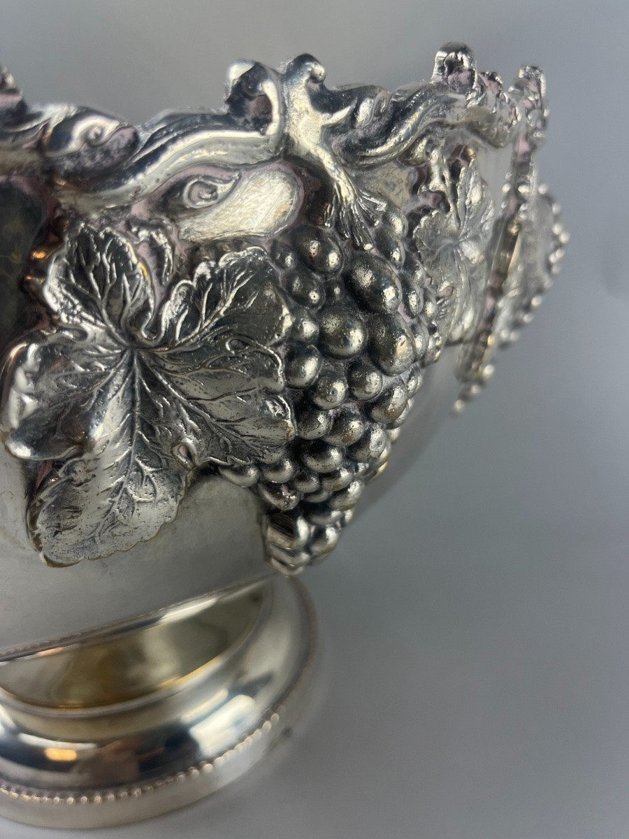 Vasque à champagne en métal argenté -photo-3