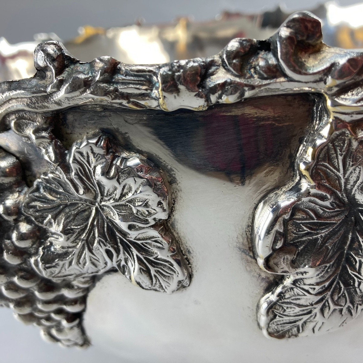 Vasque à champagne en métal argenté -photo-4