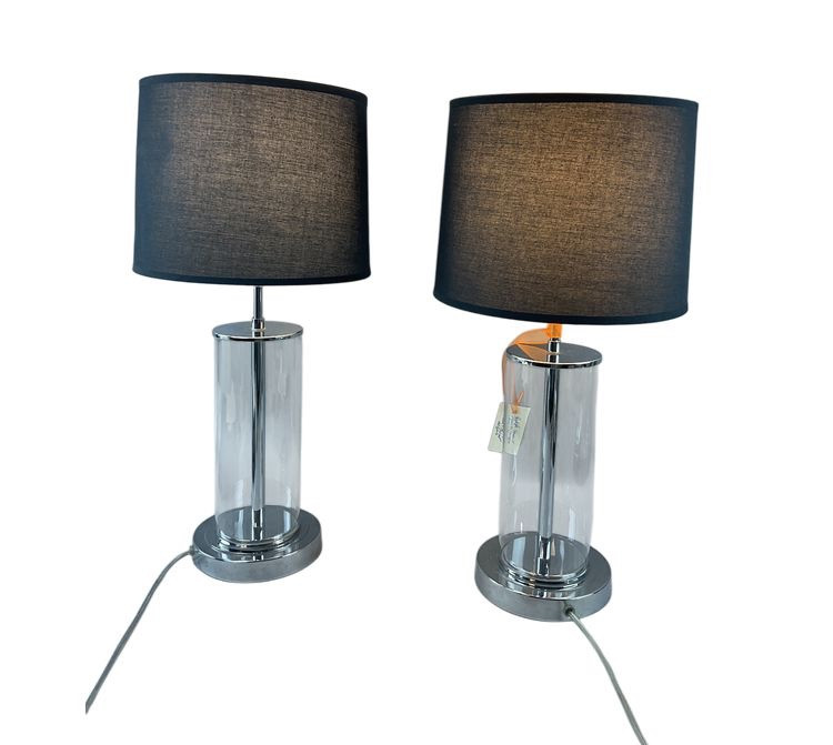 Pair Of Ralph Lauren Glass Lamps