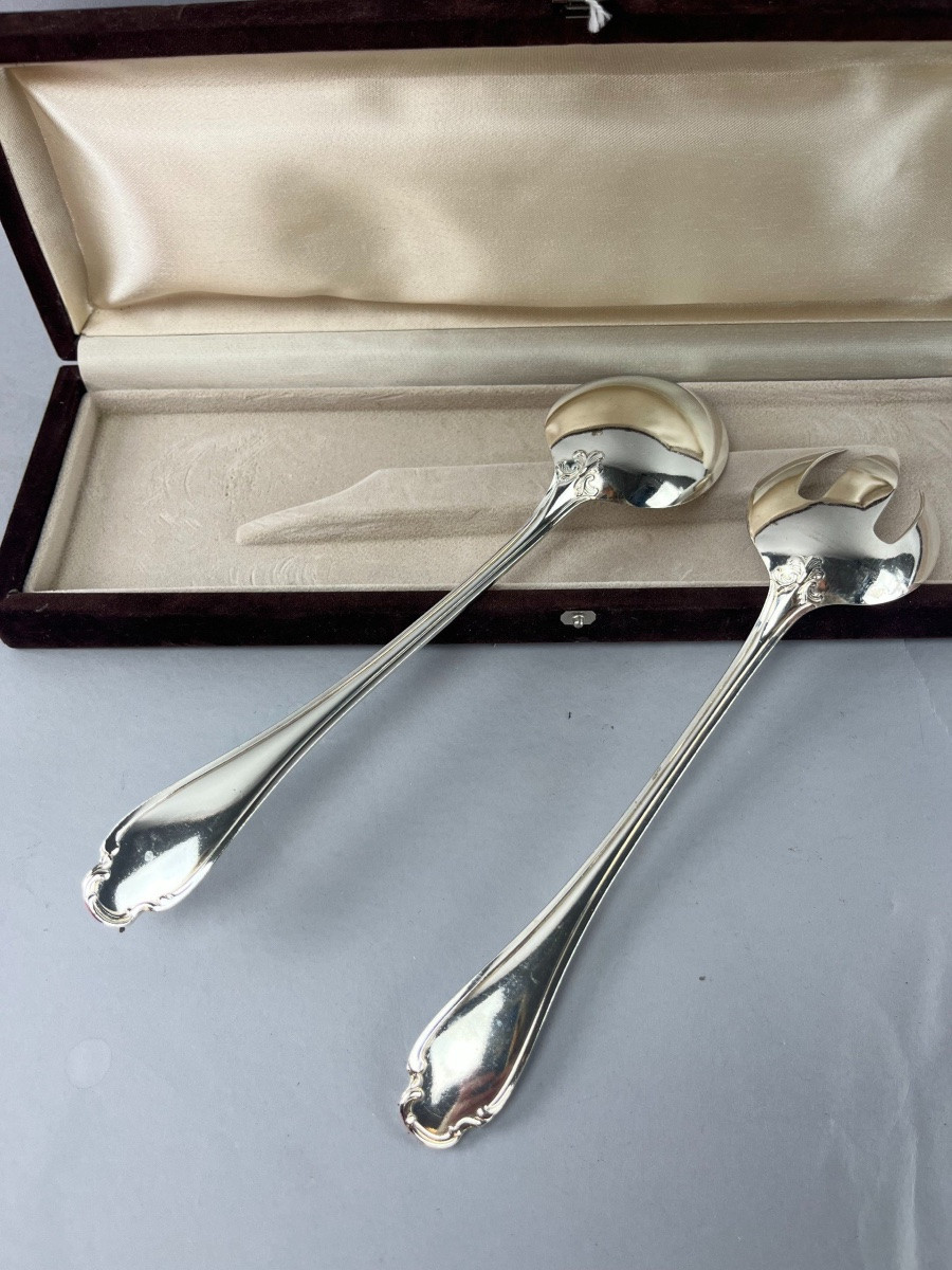 Christofle Pompadour Salad Servers-photo-3