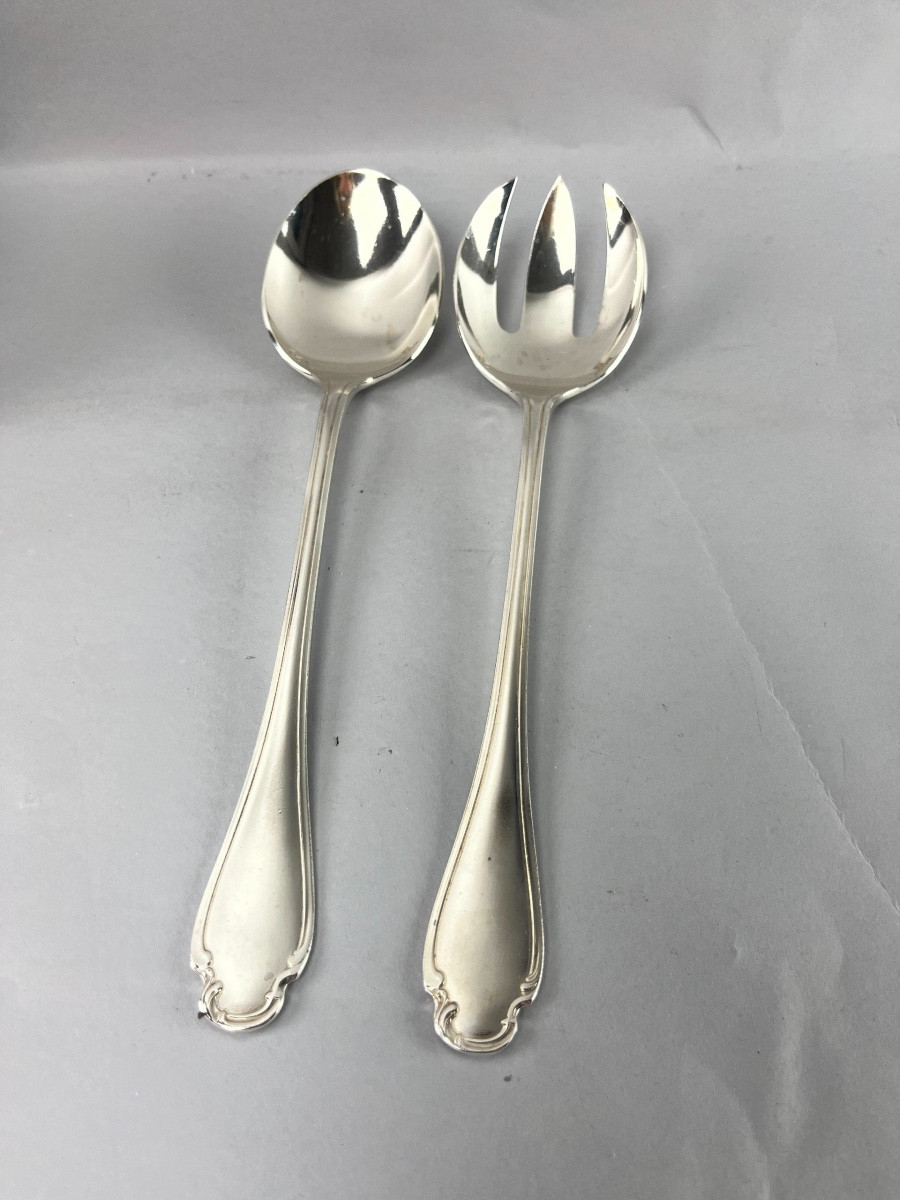 Christofle Pompadour Salad Servers