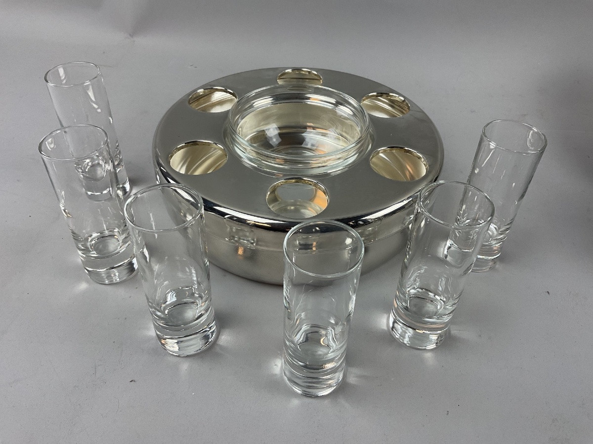 Silver-plated Vodka And Caviar Set -photo-4