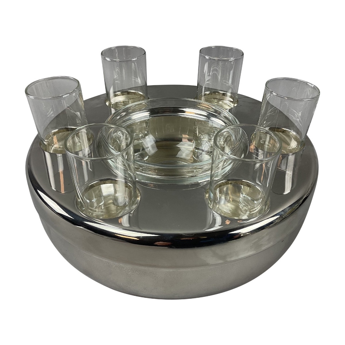Silver-plated Vodka And Caviar Set 
