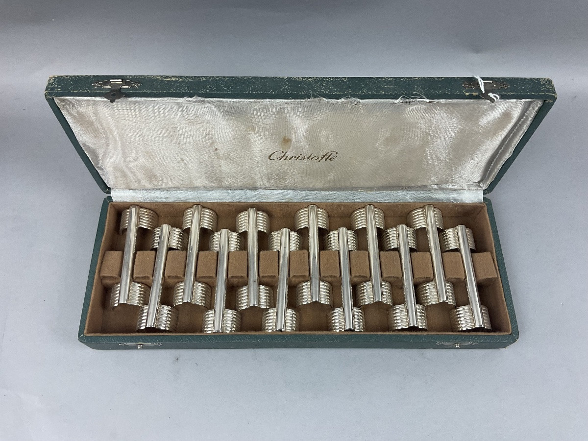 12 Christofle Arceau/wave Model Knife Holders-photo-4