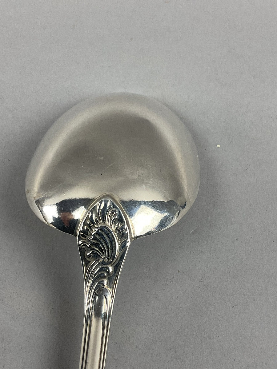 Christofle Marly Silver-plated Serving Spoon Or Stew Spoon-photo-3