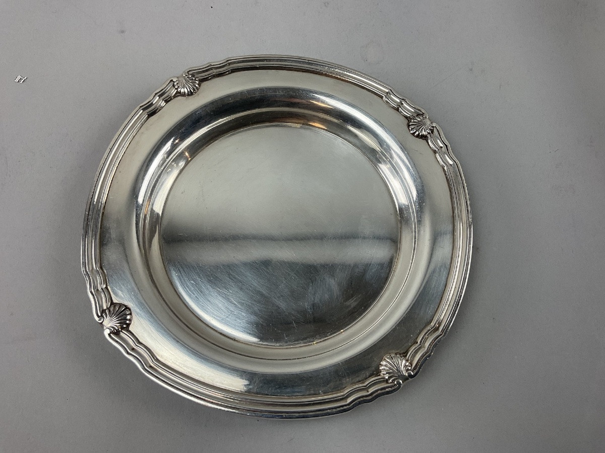 Paire de dessous de bouteilles Christofle modèle Vendome -photo-1