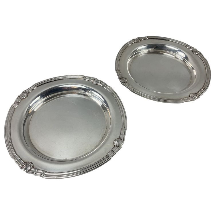 Paire de dessous de bouteilles Christofle modèle Vendome 