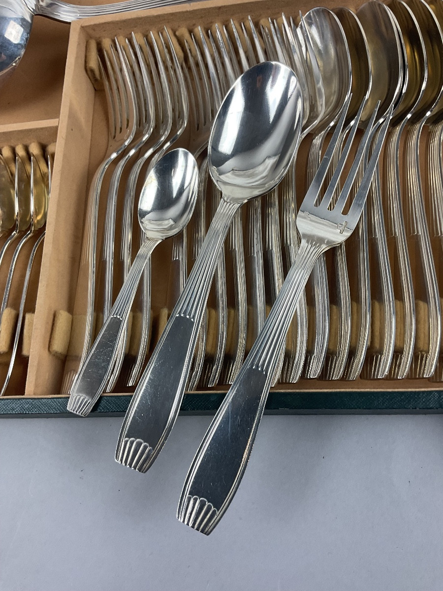 Christofle Ménagère modèle Saïgon/Cirta 37 pièces -photo-2