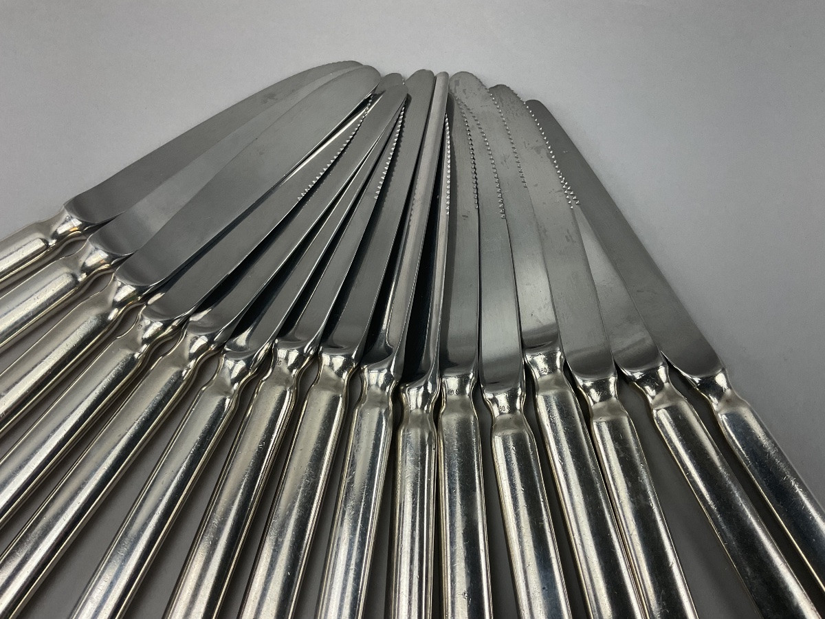 Silver-plated Baguette-style Dessert Or Cheese Knives-photo-1