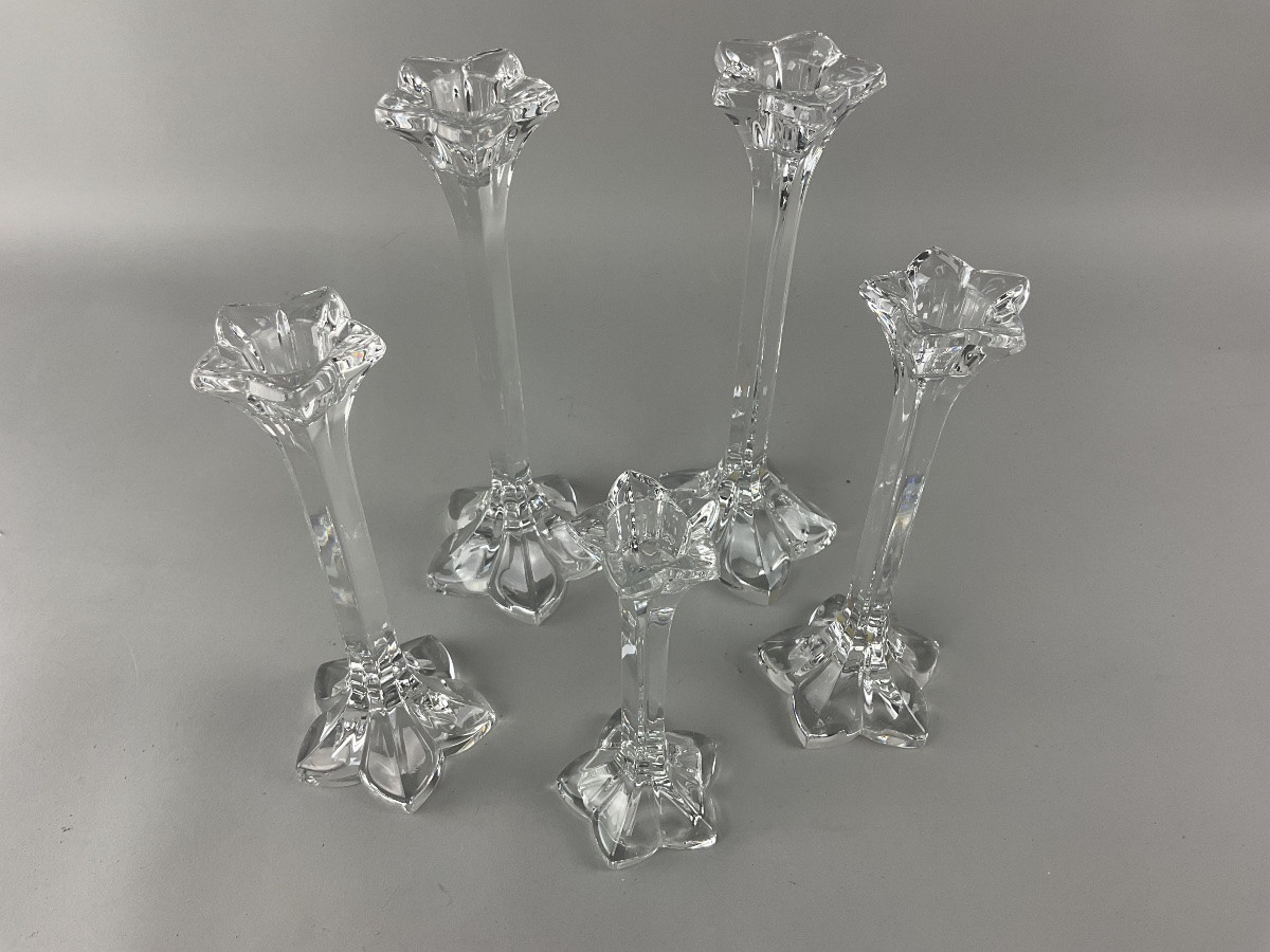 Série de six chandeliers en cristal -photo-1