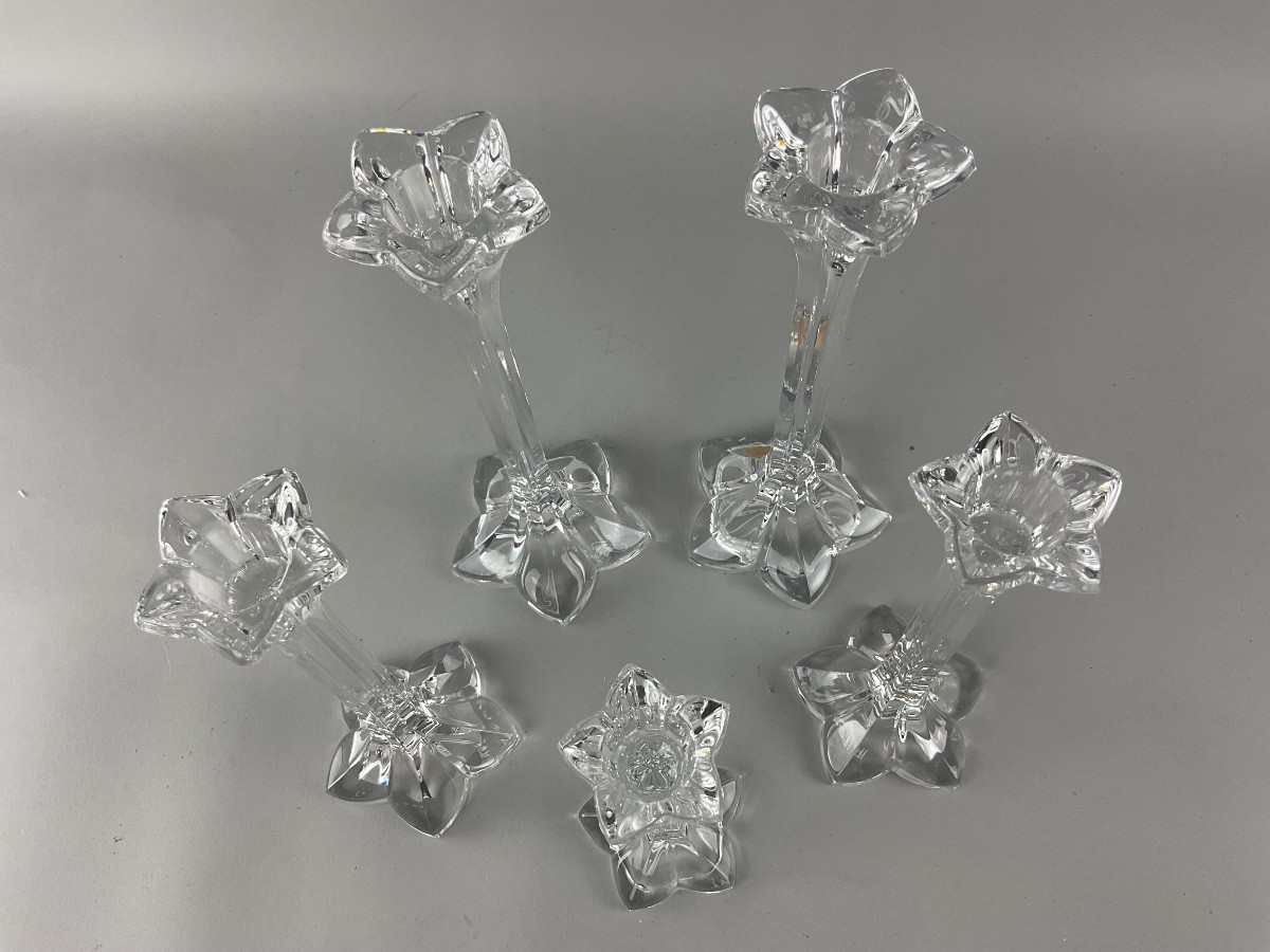 Série de six chandeliers en cristal -photo-2