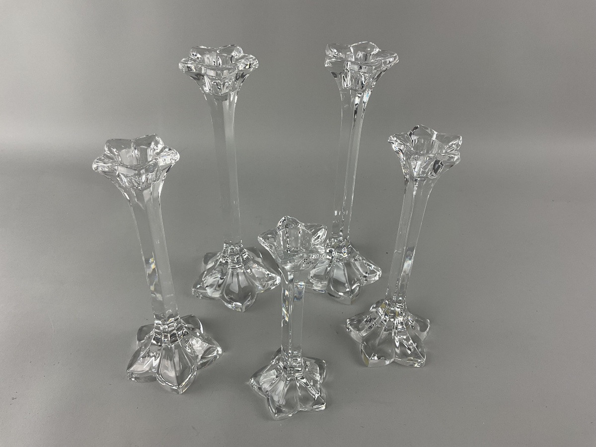 Série de six chandeliers en cristal -photo-3