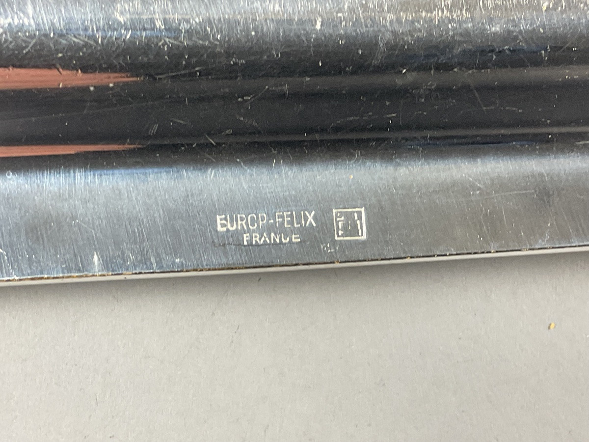 Plateau à courrier en métal argenté -photo-2