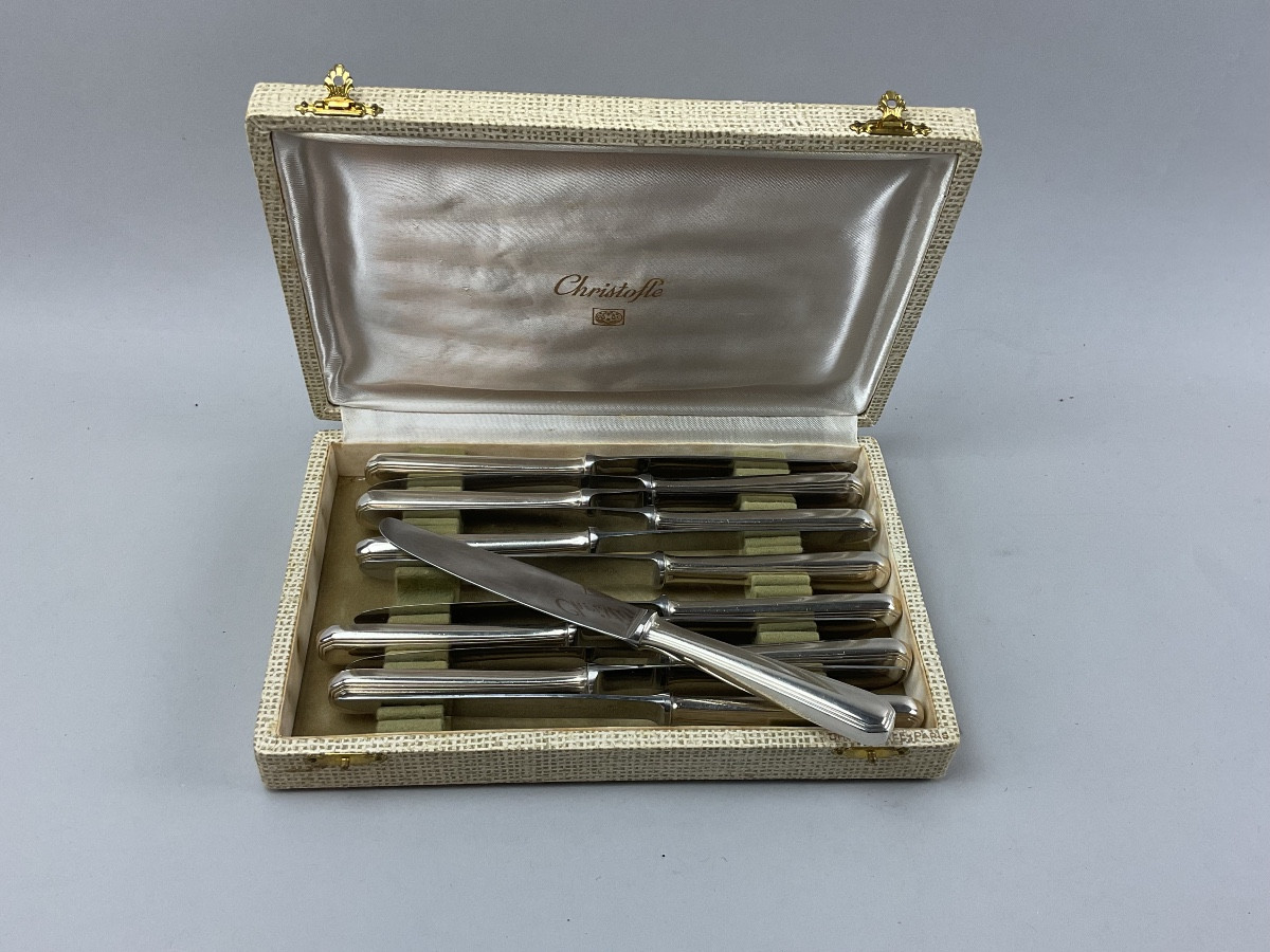 Christofle Couteaux à fromage modèle America 