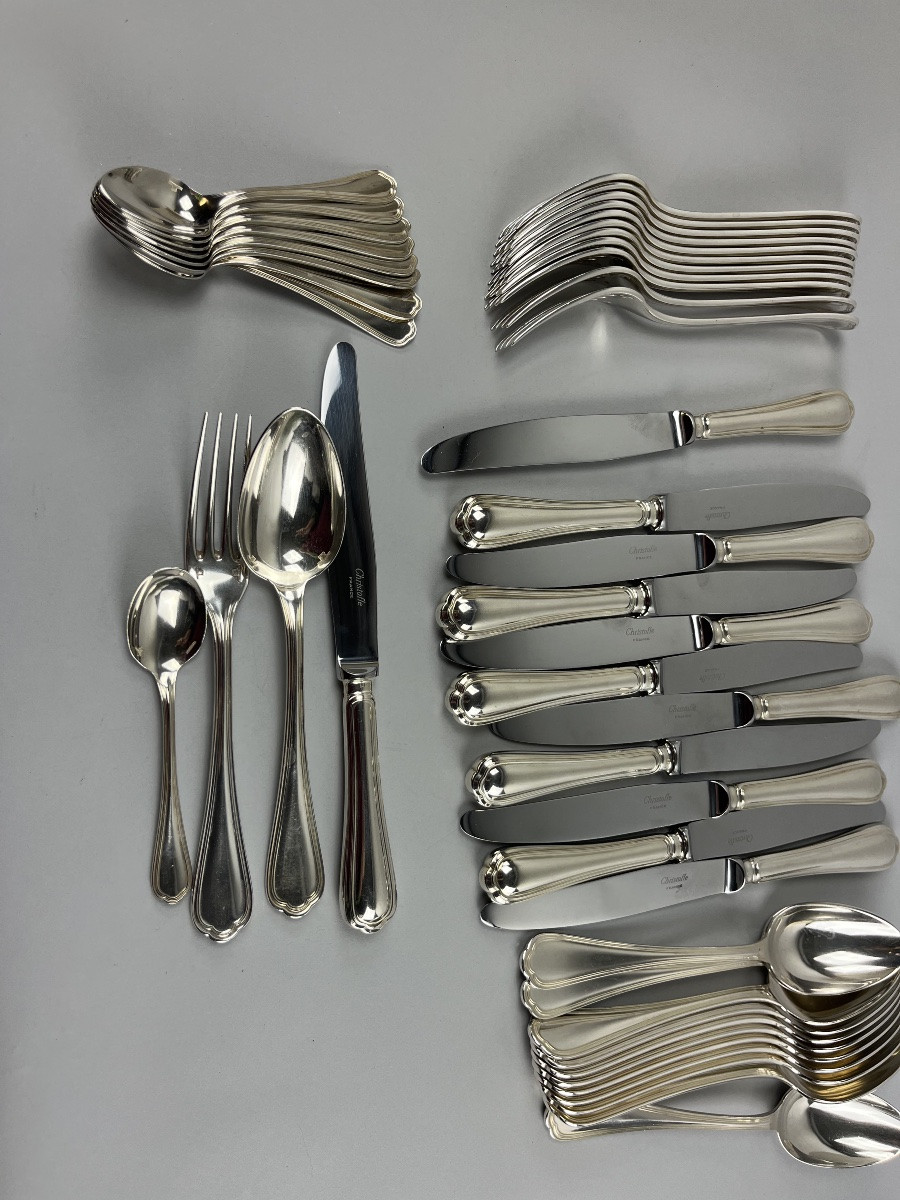 Christofle 48-piece Flatware Set, Spatours Model -photo-2