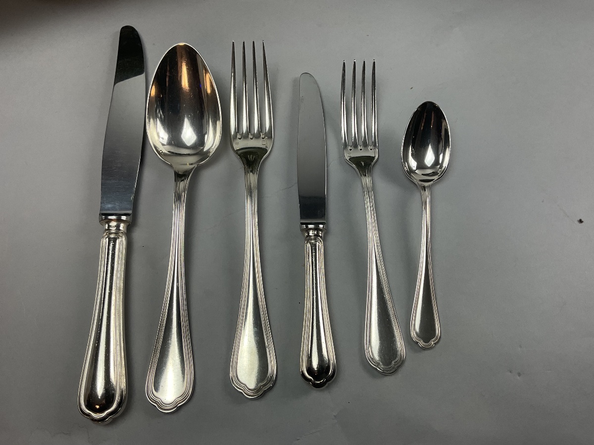 Christofle 72 Piece Flatware Set, Spatours Model 