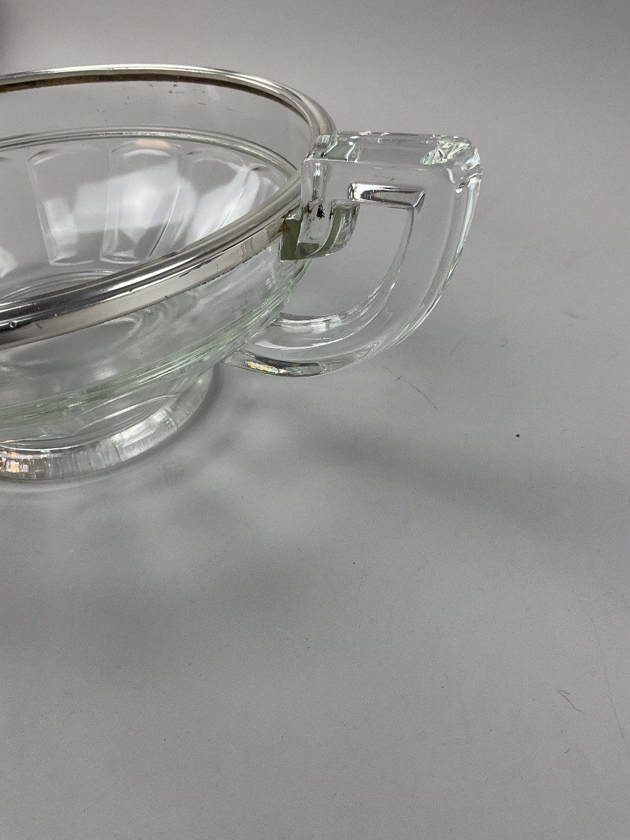 Coupe en verre et argent-photo-3