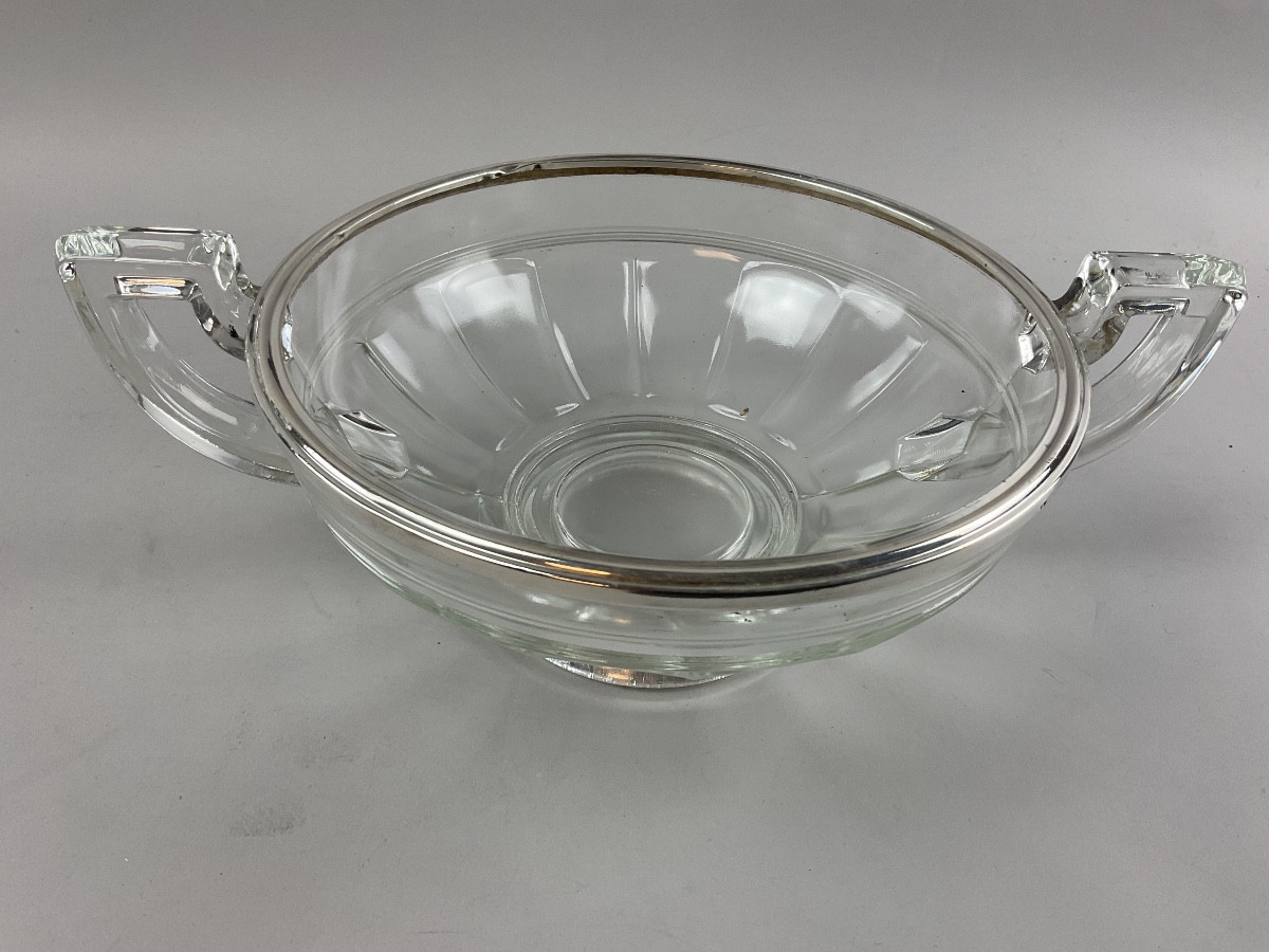 Coupe en verre et argent