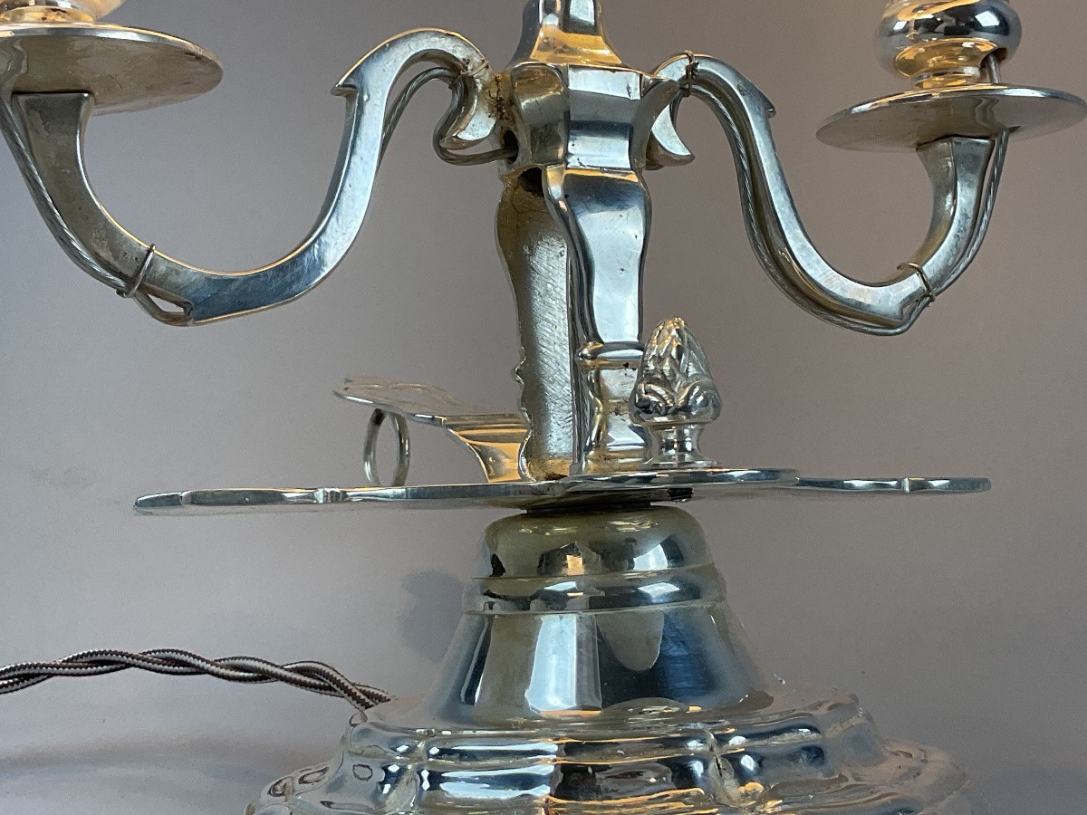 Silver Metal Hot Water Bottle Lamp -photo-3