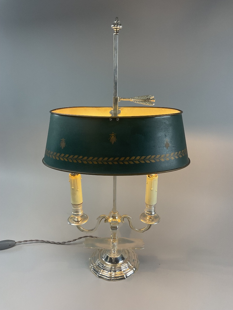 Silver Metal Hot Water Bottle Lamp 