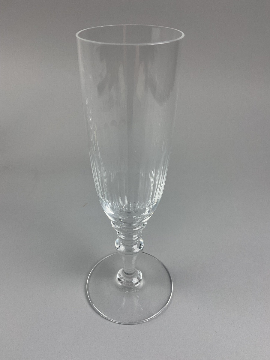 Série de six flûtes à champagne Baccarat modèle Renaissance -photo-4