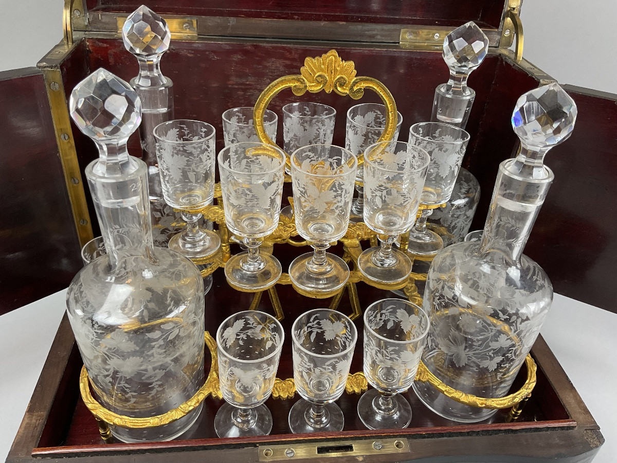 Napoleon III Liquor Cabinet In Ebony Veneer And Boulle Marquetry-photo-5