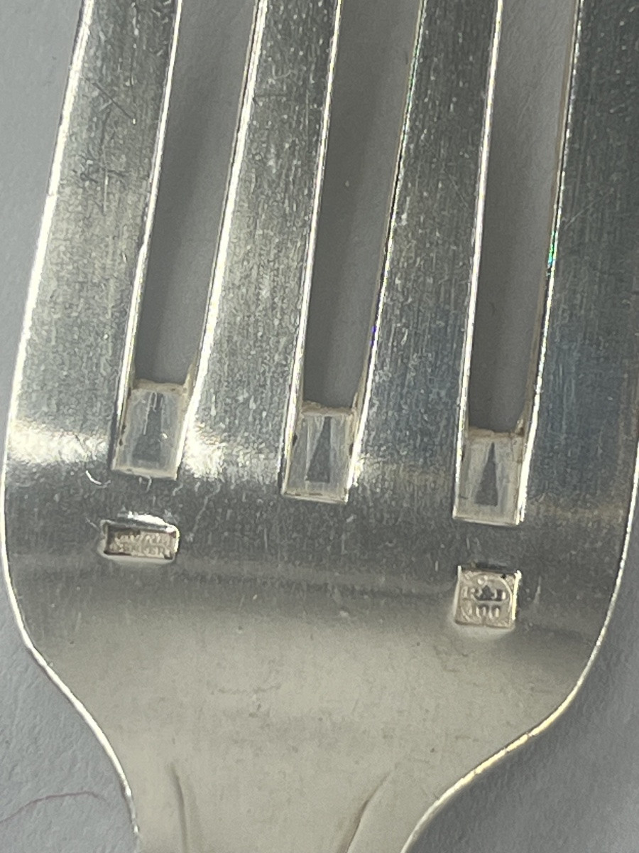 Art Deco Style Flatware Set By Ravinet d'Enfert, 104 Pieces -photo-3