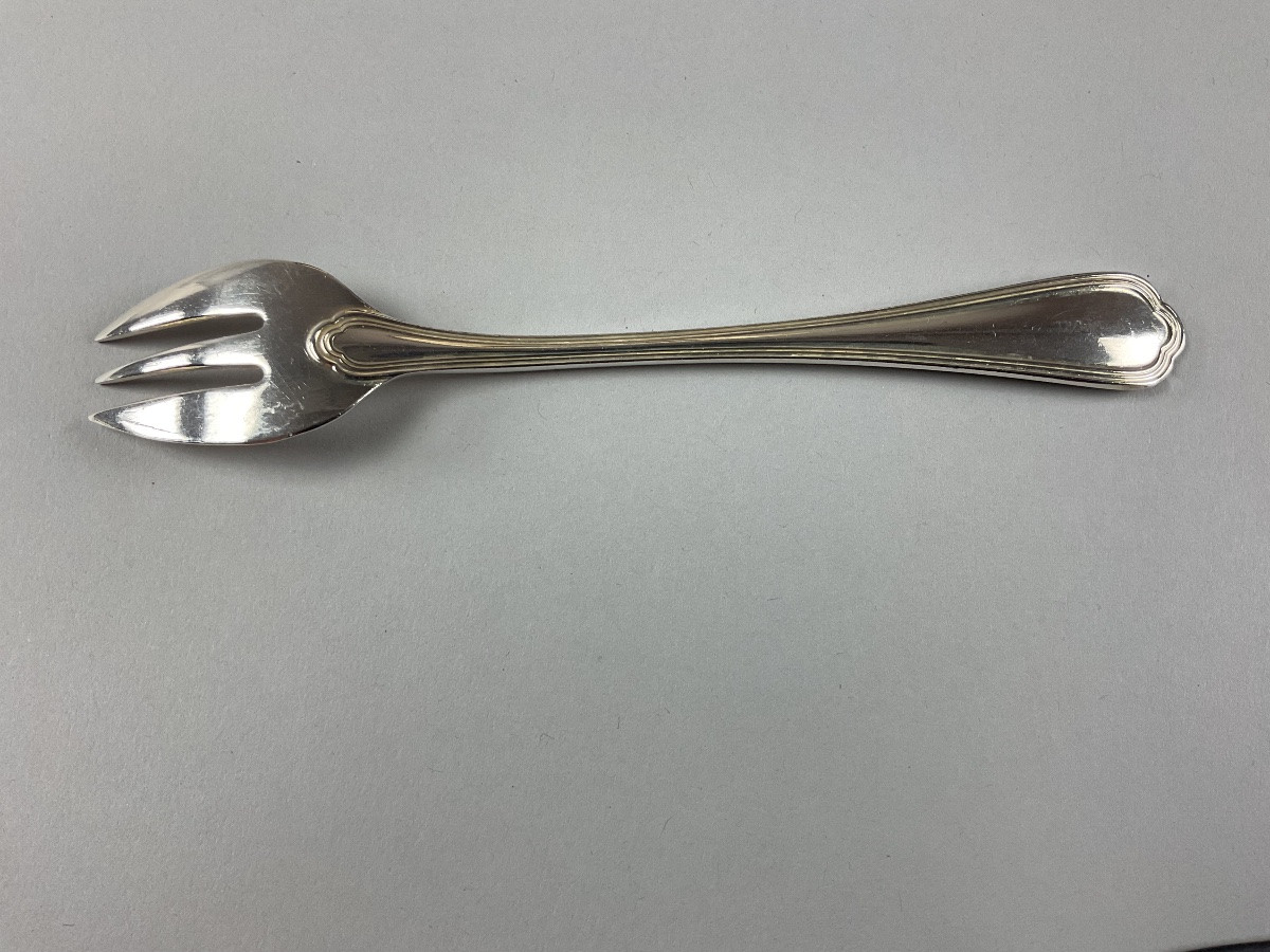 Douze fourchettes à huîtres modèle Spatours Christofle -photo-3