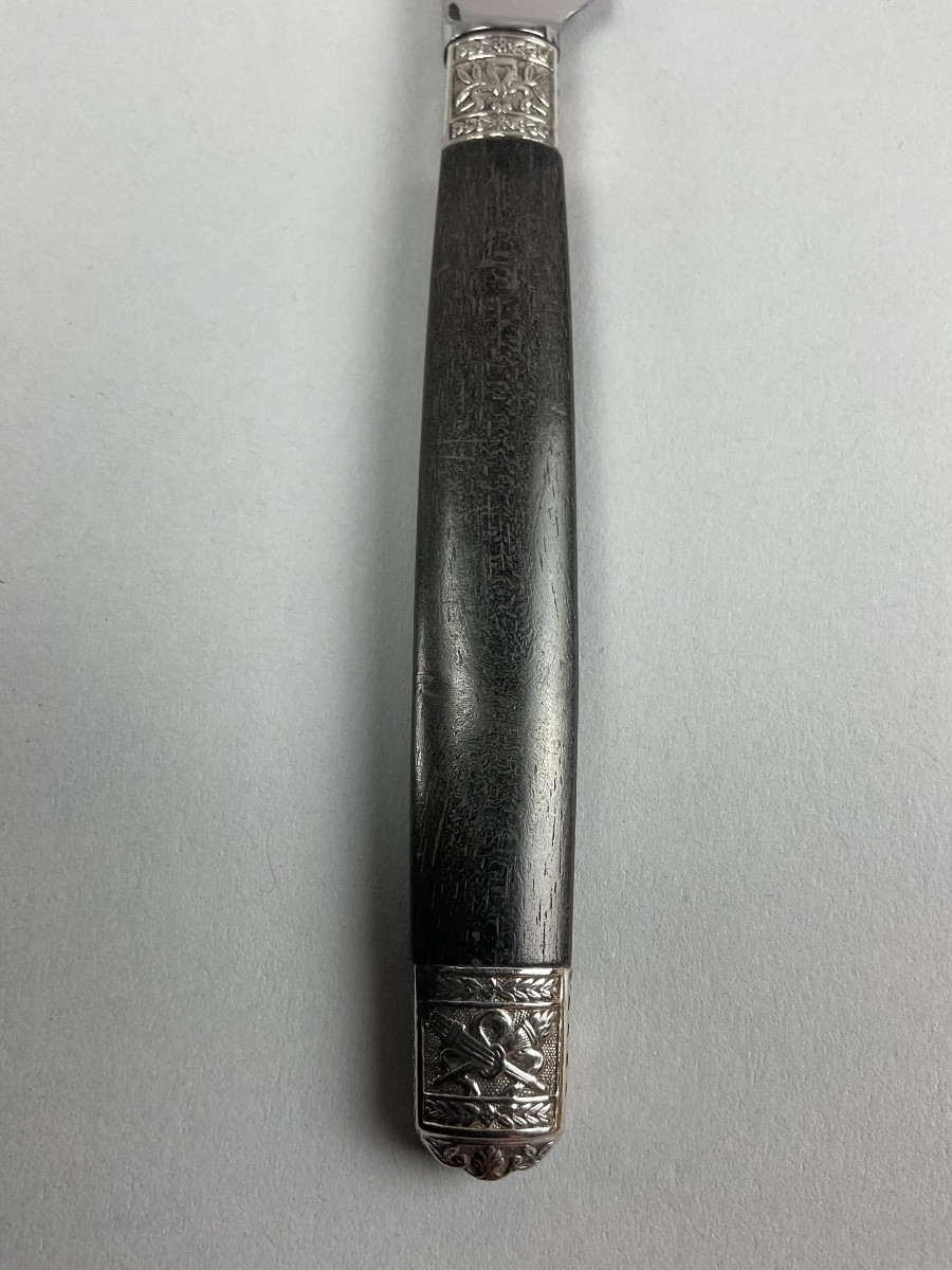 Couteaux à fromage ou entremet manche ébène virole argent -photo-4