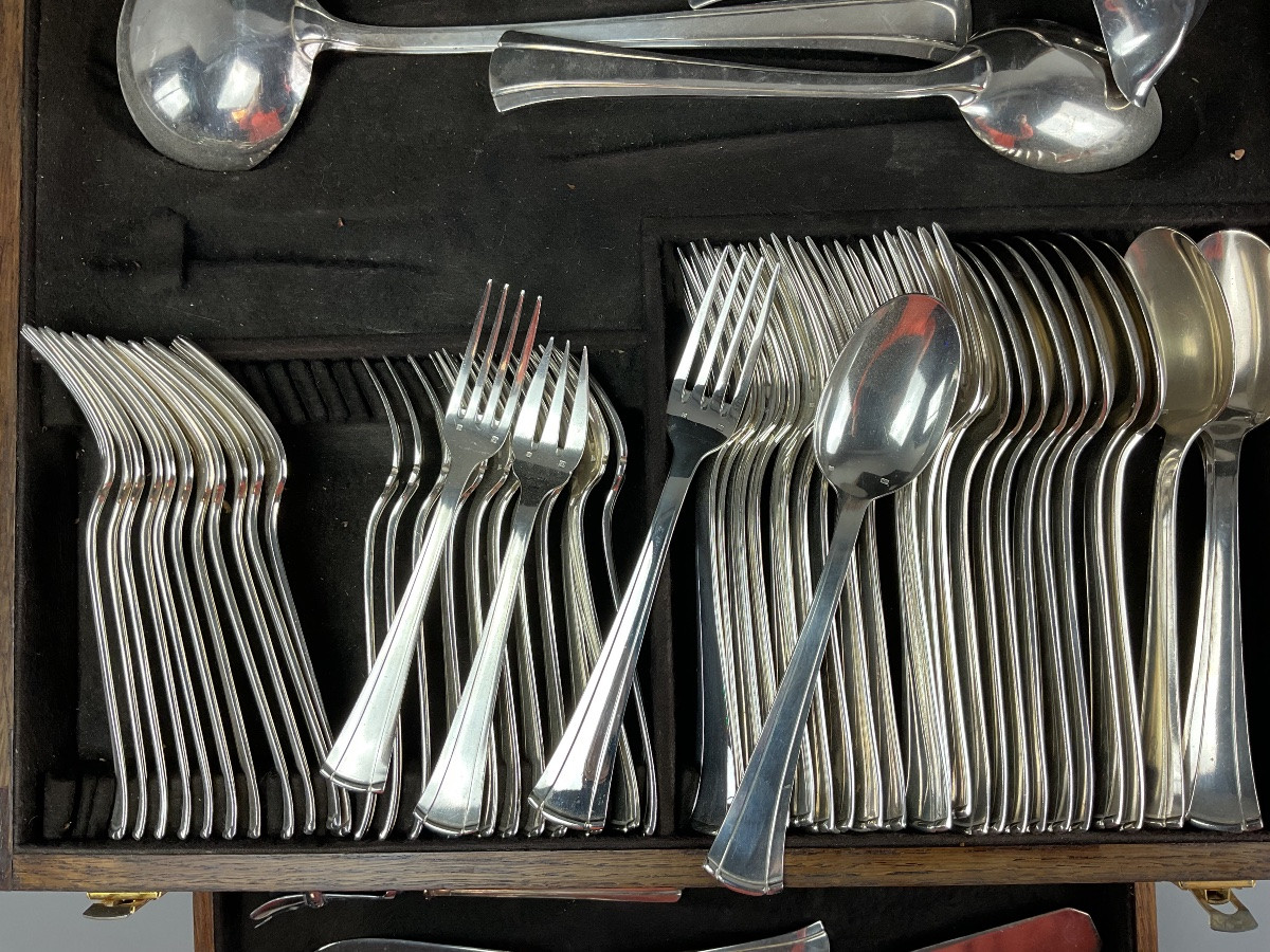 Ménagère signée Victor Saglier style art deco  166 pièces  -photo-4