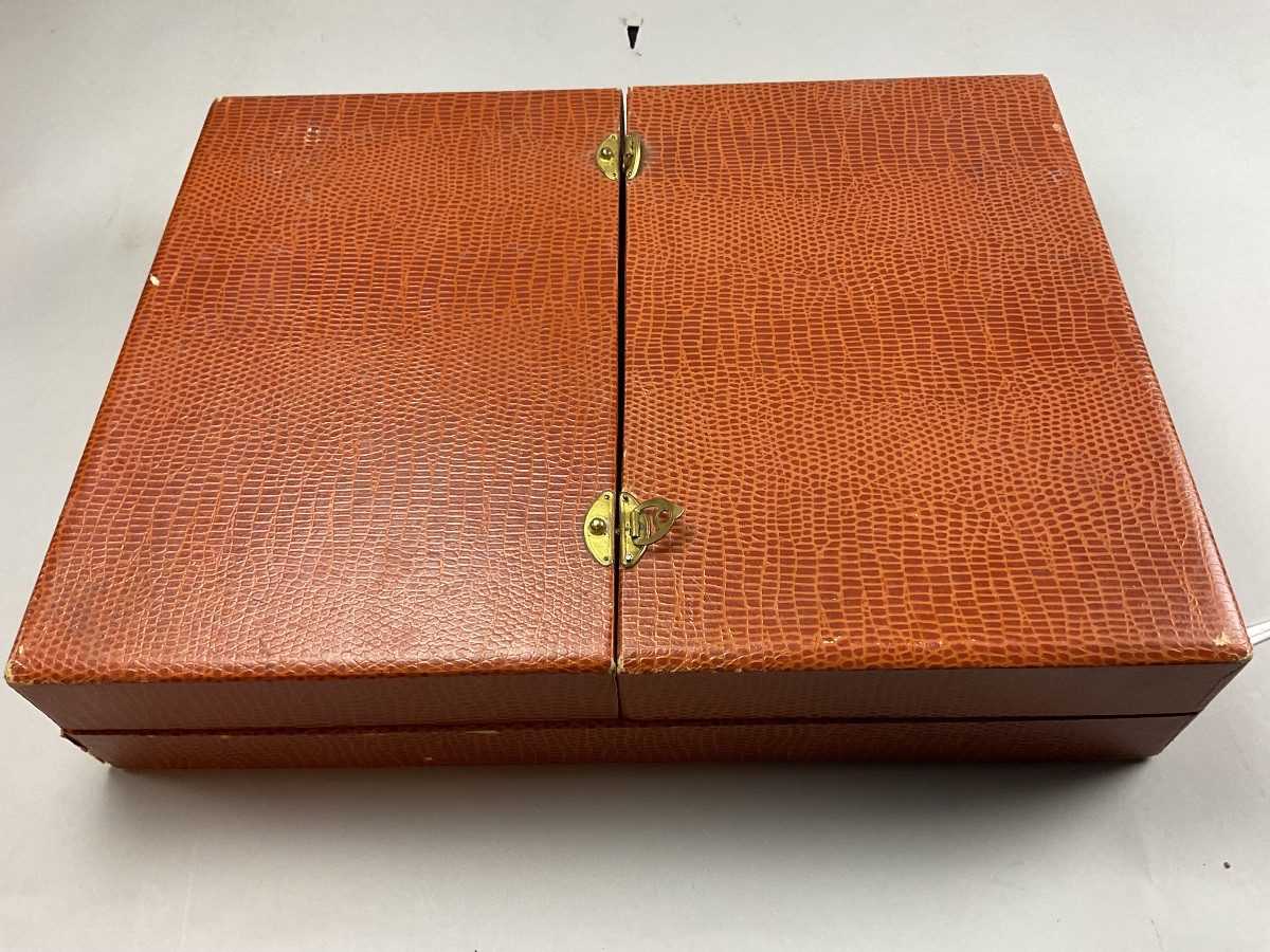 Alfenide/christofle Paris Model 60 Piece Cutlery Tray-photo-4