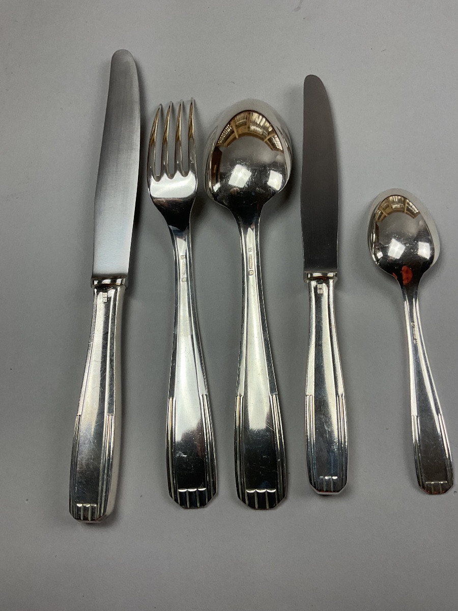 Alfenide/christofle Paris Model 60 Piece Cutlery Tray