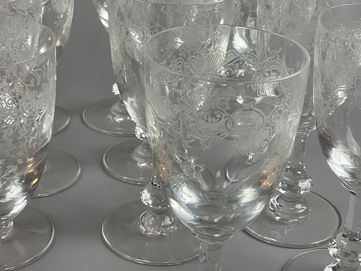 St Louis Cleo Model Series Of 24 Glasses-photo-3