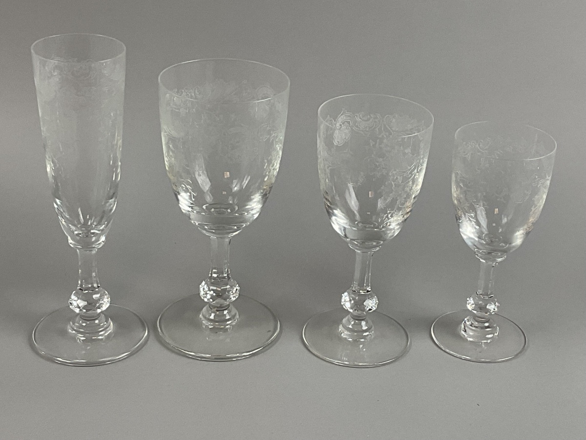 St Louis Cleo Model Series Of 24 Glasses