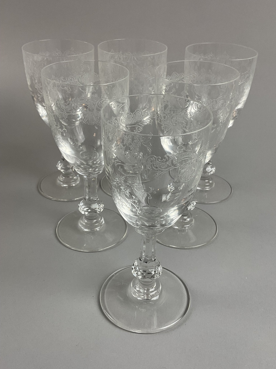Saint Louis série de 6 verres à eau modèle Cleo