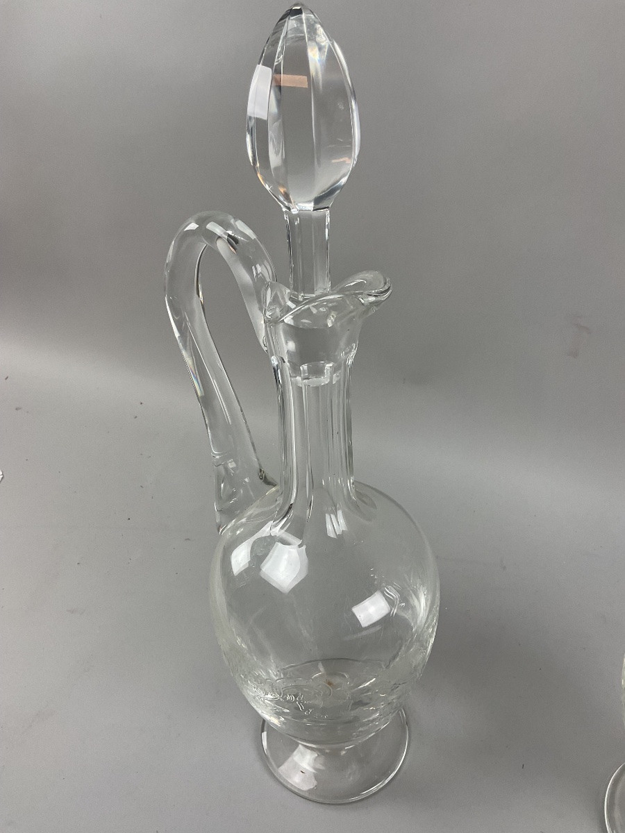 Pair Of St Louis Decanters, Cleo Model-photo-3