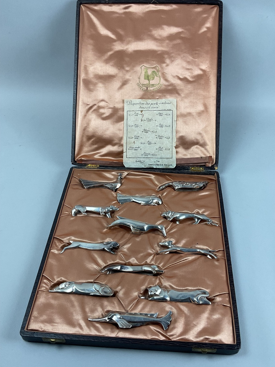 12 Cristofle Gallia Sandoz Animal Knife Holders