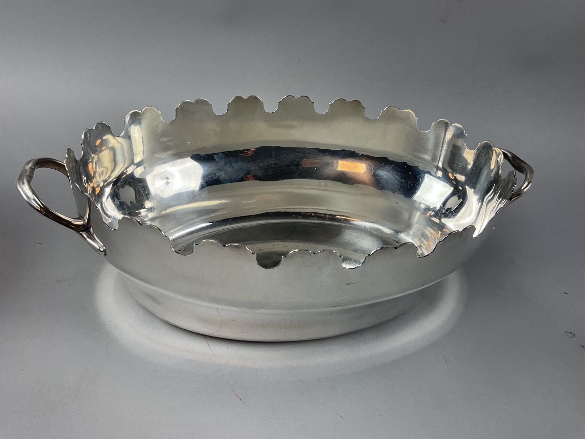 Refreshment Stand Or Canopy In Silver-plated Metal-photo-1