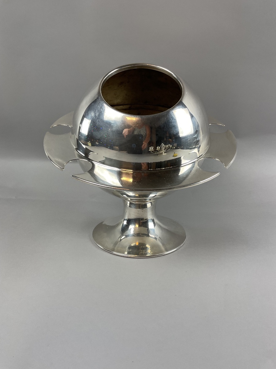 Seau à champagne porte flûtes modèle Saturne style art déco 