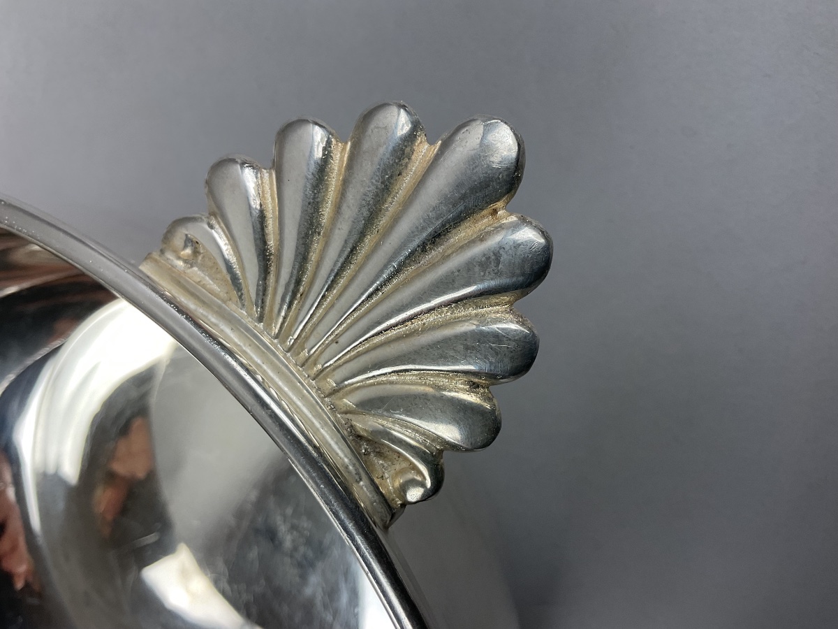 Set Of Three Silver-plated Metal Vegetable Bowls -photo-4