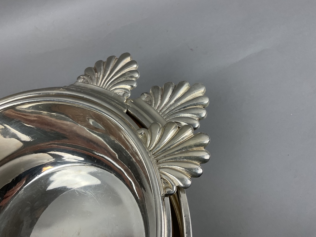 Set Of Three Silver-plated Metal Vegetable Bowls -photo-1