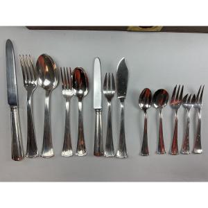 Ménagère signée Victor Saglier en métal argenté 166 pièces