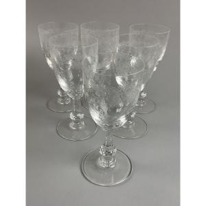 St Louis Serie de 6 verres à vin rouge modèle Cleo